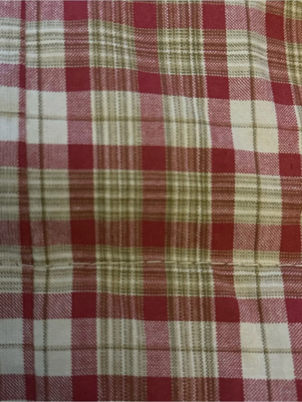 Waverly Amanda Tea Rose plaid farmhouse/country curtain valances